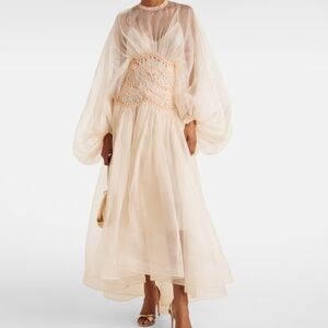 Zimmermann Cream Long Sleeve Dress